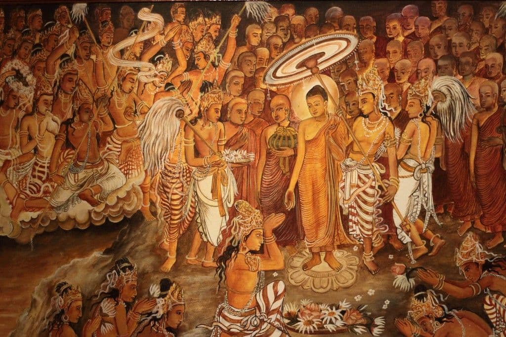 Modern temple exterior showing contemporary white architecture and restored beautiful structure