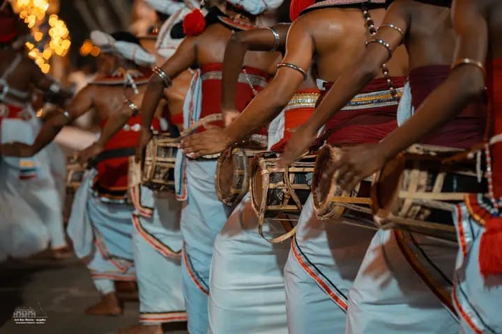 Traditional drummers performing at the festival