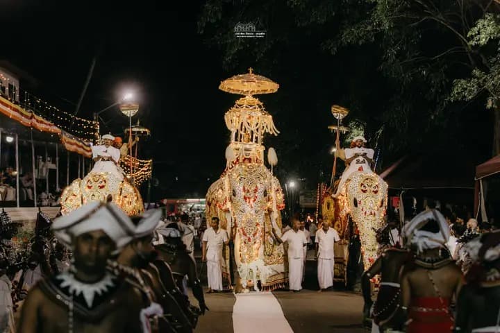 Traditional drummers at Kelaniya Duruthu perahara